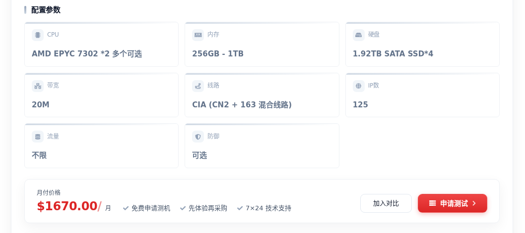 秀米云产品配置参数实拍,点击查看详情